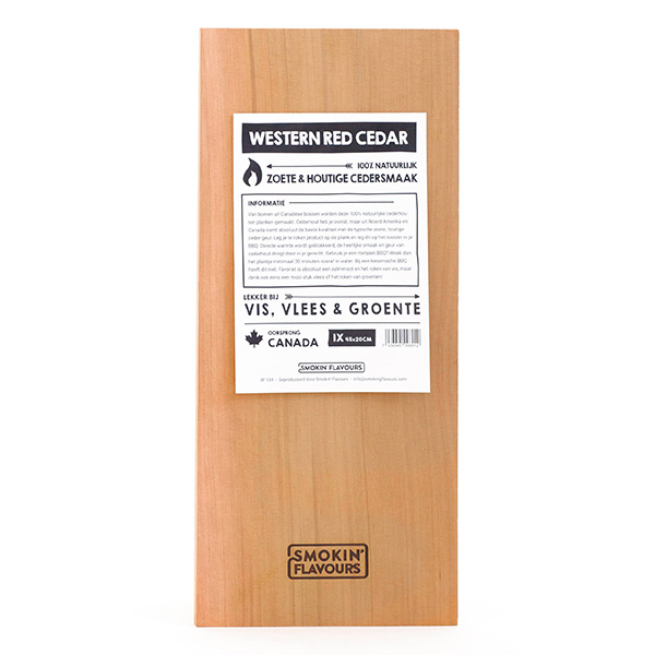 Smokin’ Flavours cederhouten plank - 45 x 20 cm