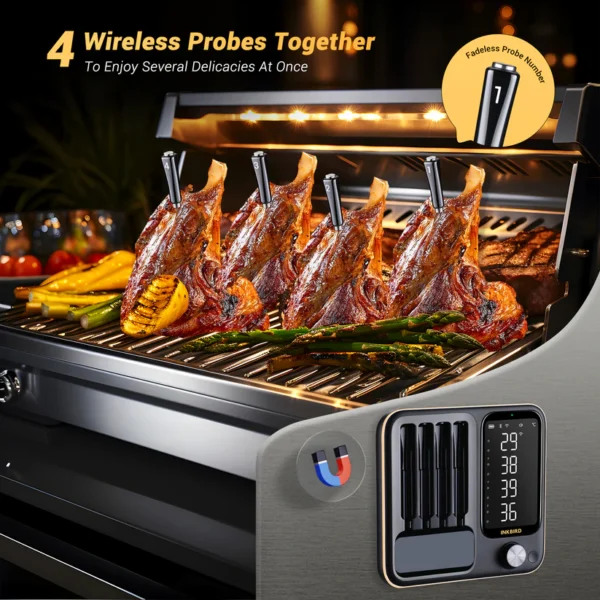 INKBIRD Smart WiFi & Bluetooth vleesthermometer INT-14-BW - Afbeelding 4
